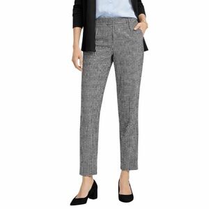 Talbots Chatham Slim Ankle Pants Black White Gingham Women’s Size 12 Preppy
